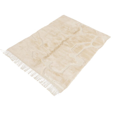 White Moroccan Wool Area Rug Shag