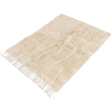 White Moroccan Wool Area Rug Beni Mrirt Style