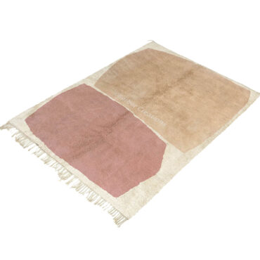 Contemporary Peach and Pink Moroccan Rug