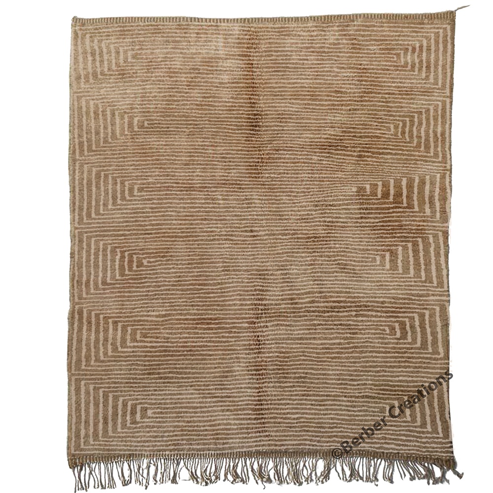 moroccan beni wool rug tan brown