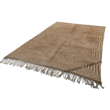 Moroccan Beni Wool Rug Tan Brown