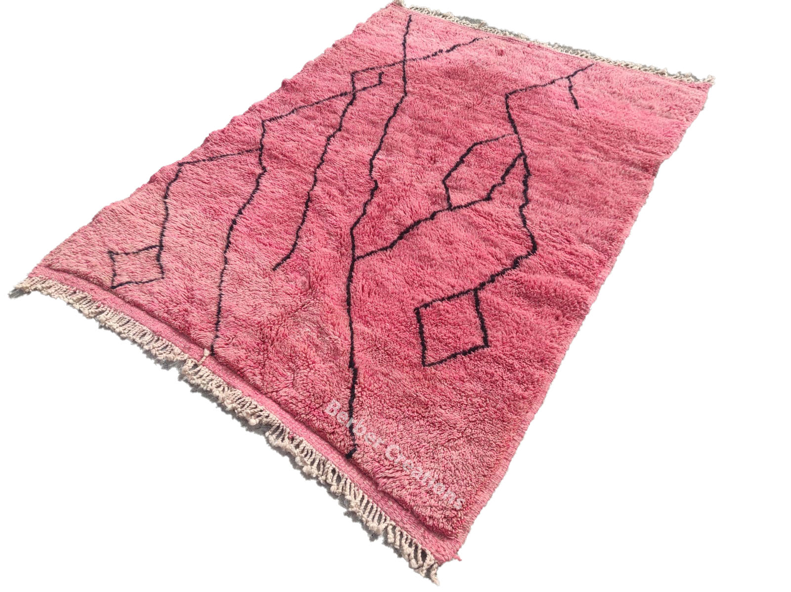 pink moroccan wool rug 4x6