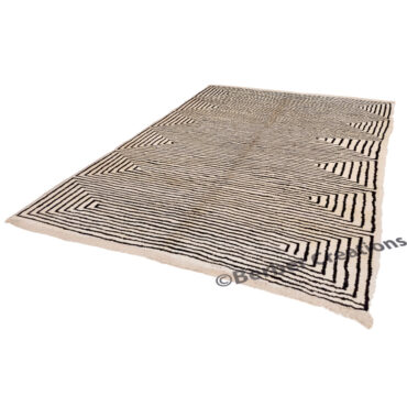 BEST SELLER: Handmade Beni Ourain Striped Moroccan Rug – Maze Atlas
