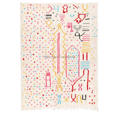 Moroccan Colorful Azilal Berber Wool Rug