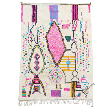 Bohemian Colorful Moroccan Azilal Rug