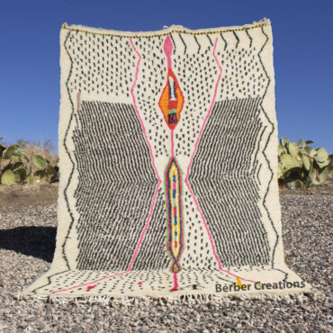 Colorful Moroccan Azilal Wool Rug – Bohemian Style