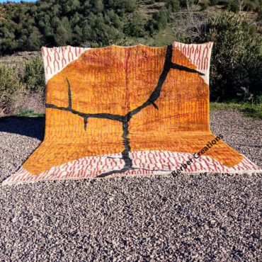 Large Moroccan Beni Mrirt Rug Orange 11’x13.4′