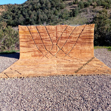 Large Beni Mrirt Wool Rug Orange 13.7’x15.7′