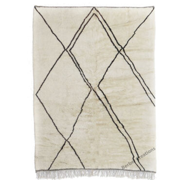 Moroccan Beni Rug Black and White