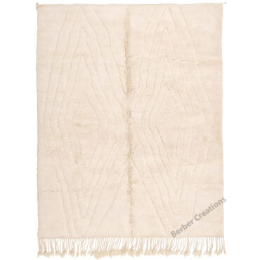 Soft White Moroccan Beni Wool Rug