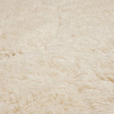 Soft Shaggy Moroccan Beni Wool Rug White
