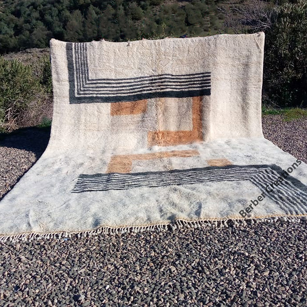 large modern moroccan beni mrirt rug