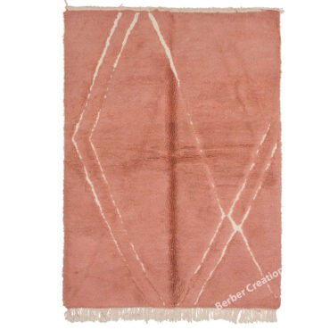 Pink Moroccan Beni Ourain Rug