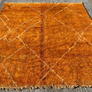 Orange Moroccan Wool Rug 8’x10′