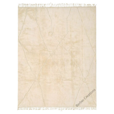 Soft White Moroccan Wool Rug
