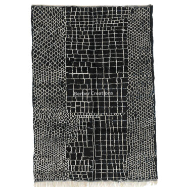 Moroccan Beni Ourain Rug Black and White – SONIA