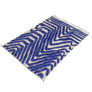 Textured Moroccan Luxurious Rug Blue – YARA