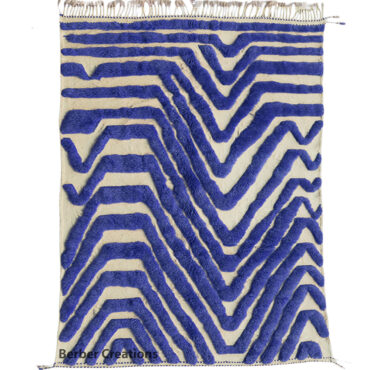 Textured Moroccan Luxurious Rug Blue – YARA