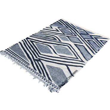 Zebra Moroccan Kilim rug Black and White