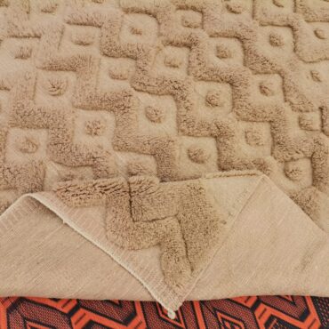 Luxury Moroccan Wool Rug Beige 9×12 Ft