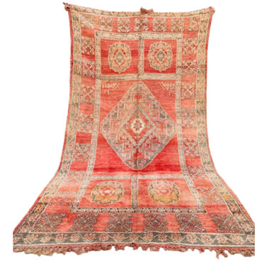 Beautiful Vintage Moroccan Wool Rug  6’x10′