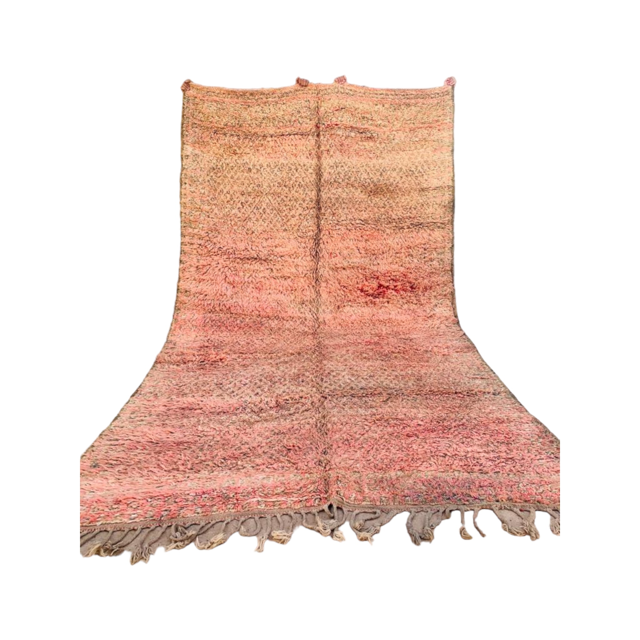 Faded pink moroccan wool rug