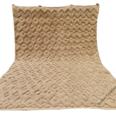 Luxury Moroccan Wool Rug Beige 9×12 Ft