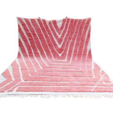 Large Soft Moroccan Wool Rug Pink 10.6×13.7 Ft