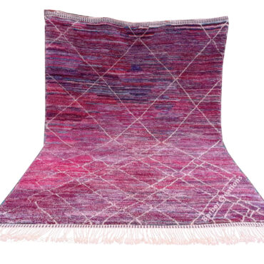 Soft Pink Moroccan Wool Rug 8×10 Ft