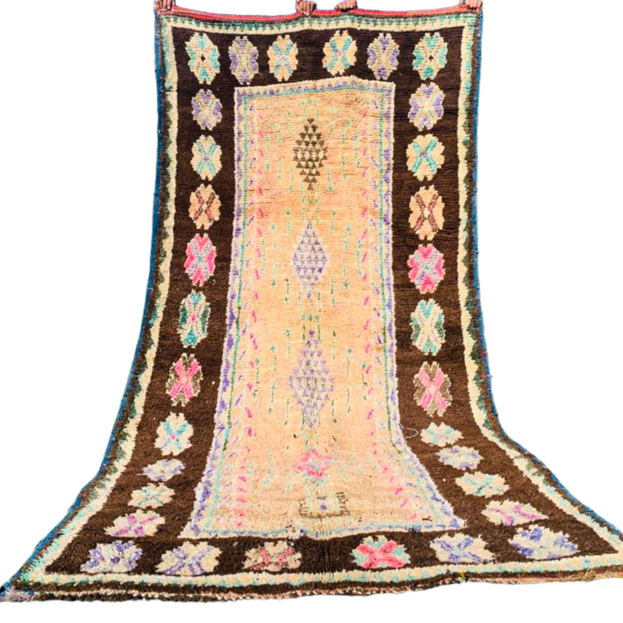 vintage moroccan wool rug bohemian style