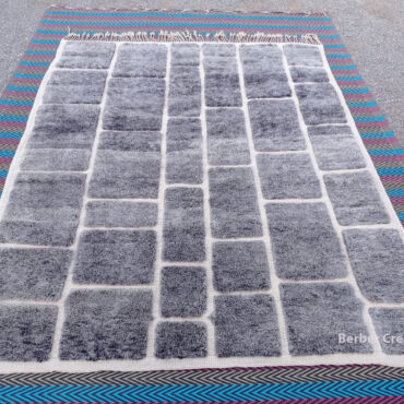 Soft Gray Moroccan Beni Ourain rug 8’x10′