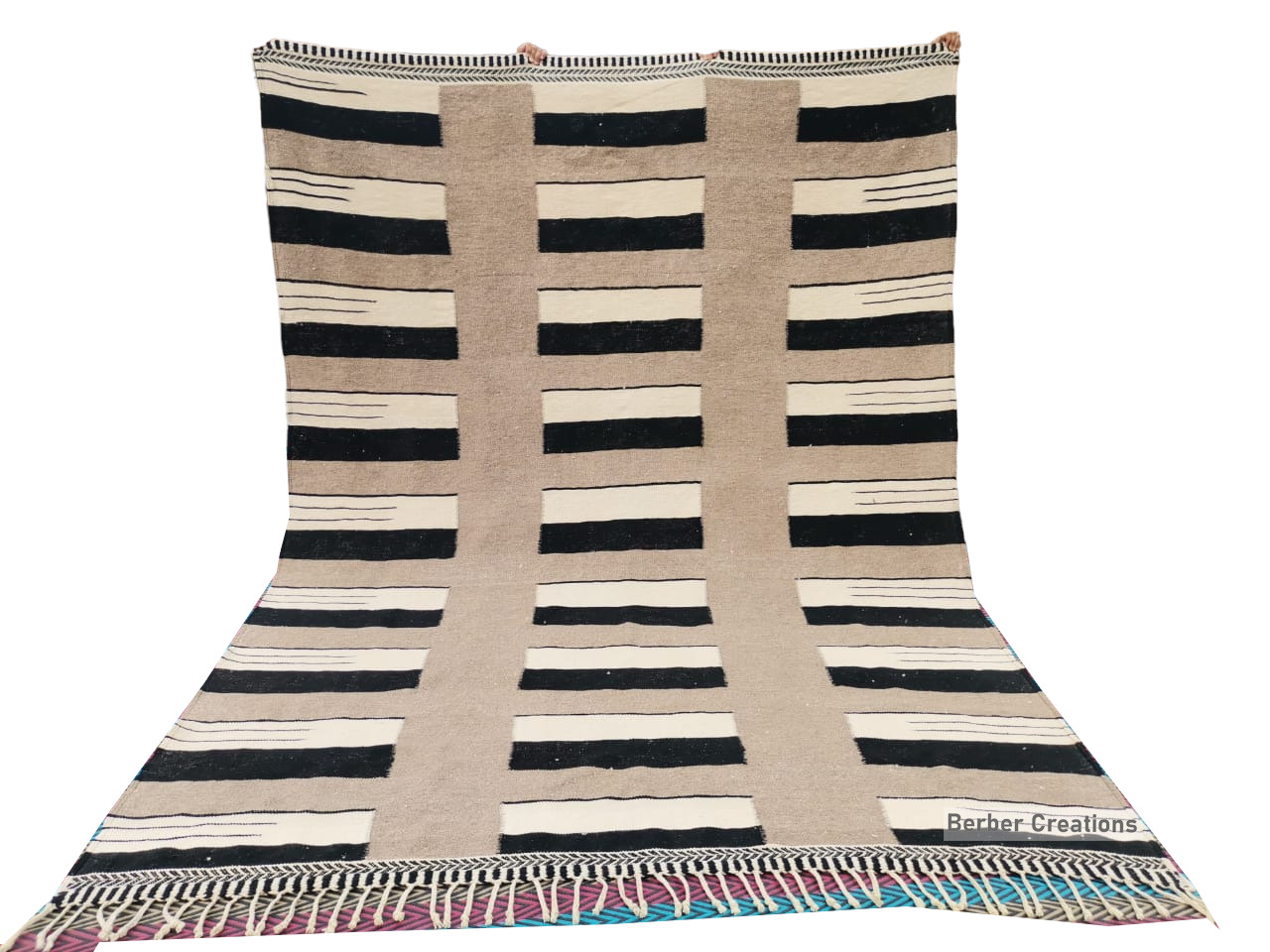 beige kilim moroccan wool rug