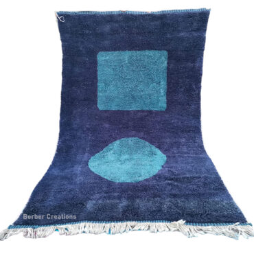 Moroccan Beni Rug Blue 6.5×10 feet