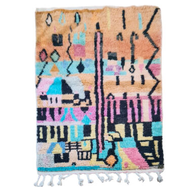 Small Moroccan Rug Boho Style 3.2’x4.9′