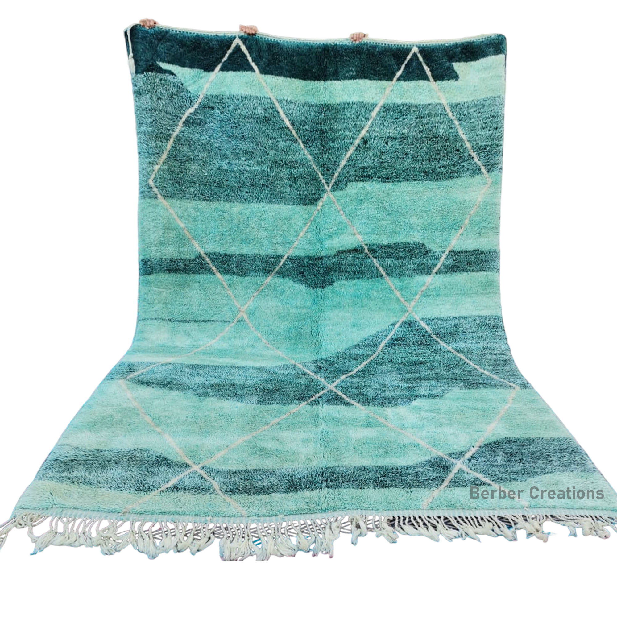 turquoise moroccan beni ourain rug