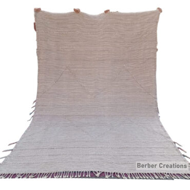 Beige Kilim Flat Weave Moroccan Rug 6.7′ x 9.3′