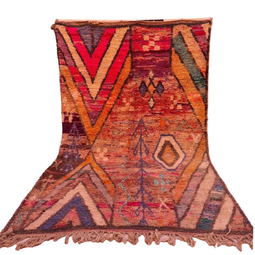 vintage moroccan boujaad wool rug