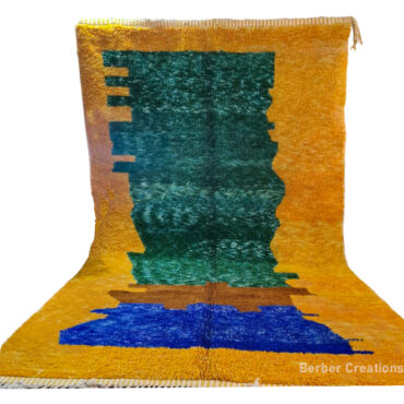 Shag Moroccan Berber Rug Yellow  6.5’x 9.8′ – HALA