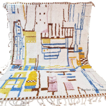 Moroccan Azilal Rug Bohemian Style  6.5′ x 9.8′