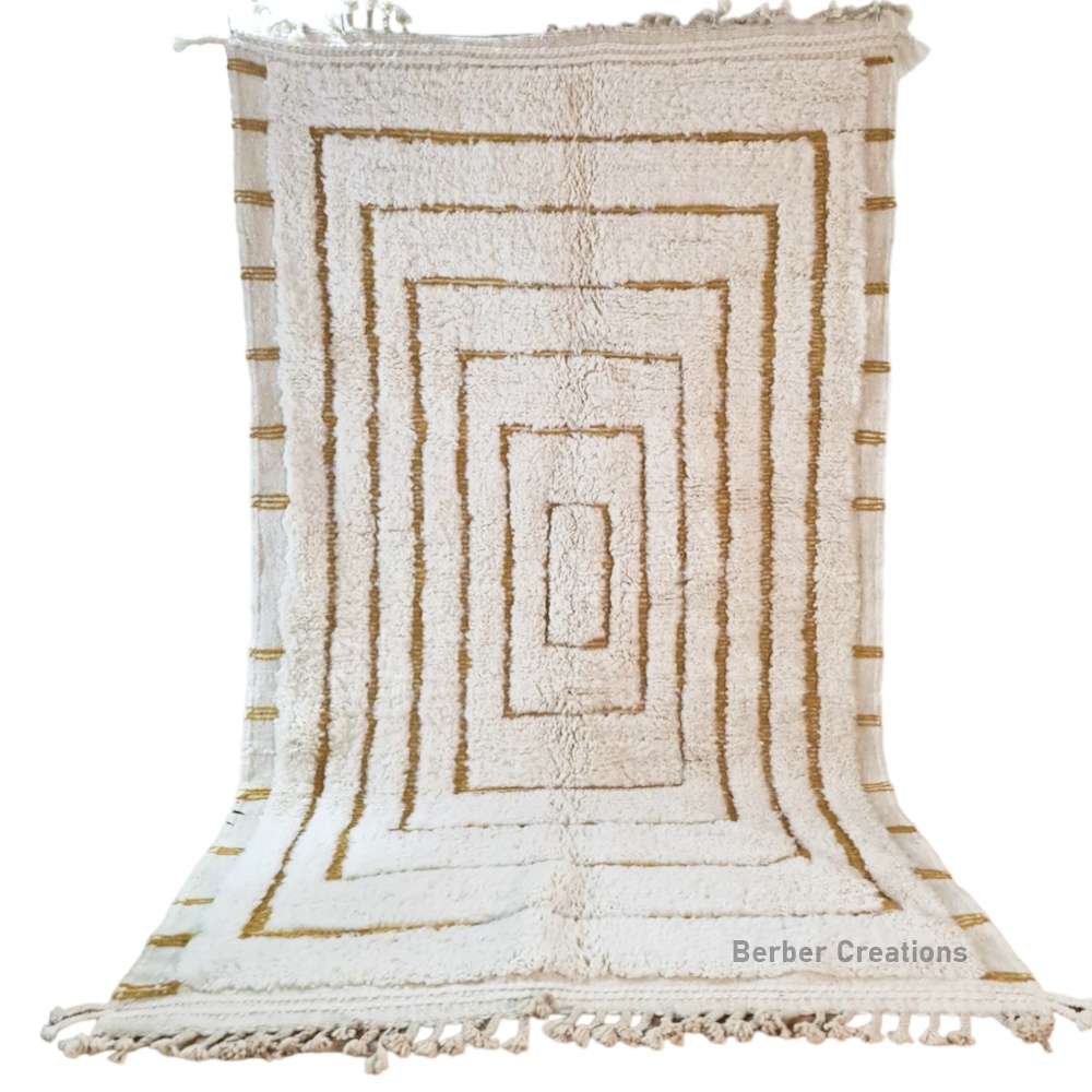 shag moroccan berber rug white