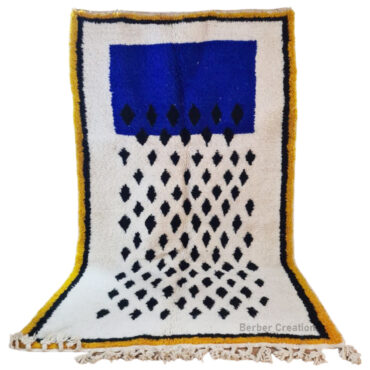 Shag Moroccan Berber Rug Abstract Design 4.9’x 8.2′ – GAMILA