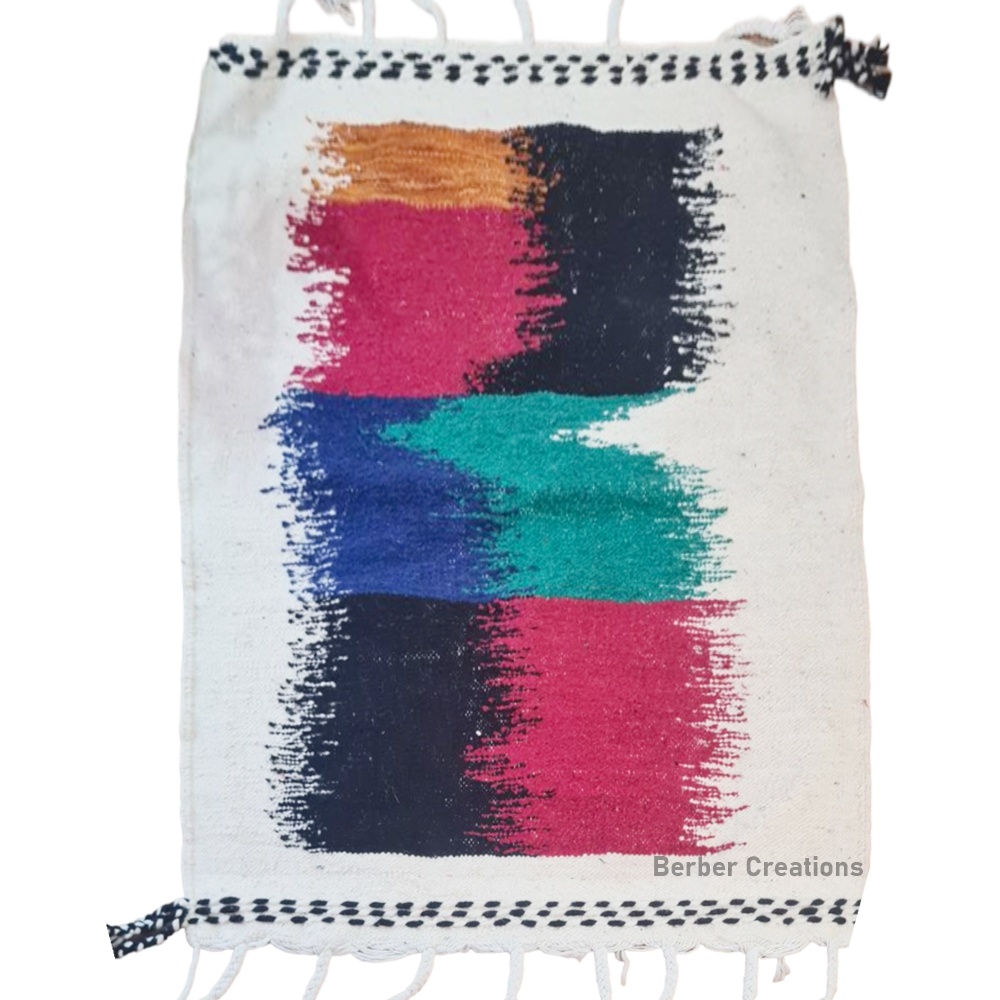 small berber kilim rug abstract colorful pattern