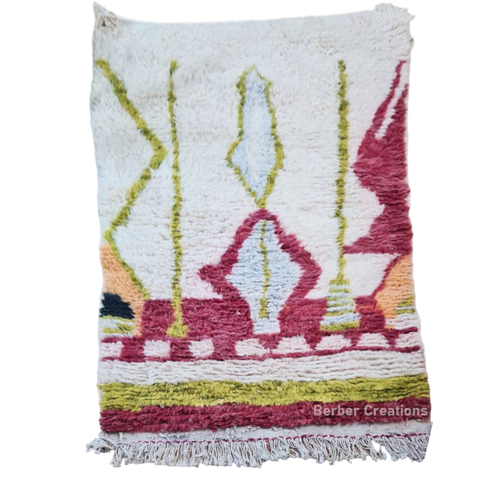 small shag moroccan wool rug