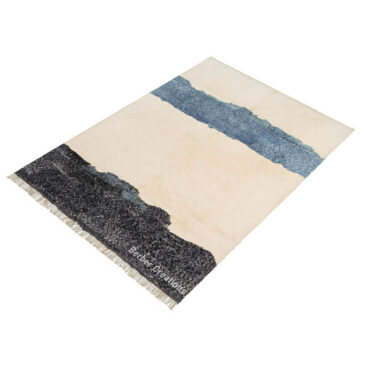 Abstract Moroccan Beni Rug Blue – AZIZA