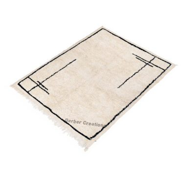 Beni Ourain Wool Rug Black and White – ANISA