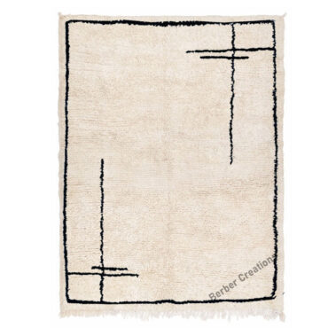Beni Ourain Wool Rug Black and White – ANISA