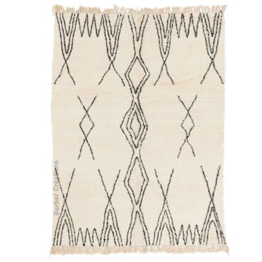 Beni Ourain Wool Rug Black and White – LILIA