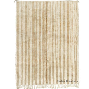 Striped Beige Moroccan Beni Rug – SARA