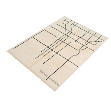 Moroccan Beni Ourain Rug Black and White – NADIA