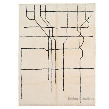 Moroccan Beni Ourain Rug Black and White – NADIA